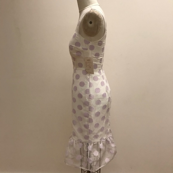 ModCloth White/Purple Organza Dress w Flounce - Picture 7 of 9